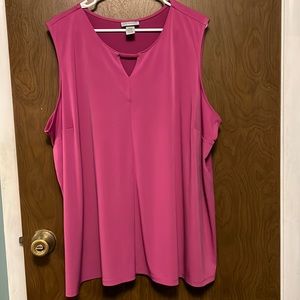 Catherines pink sleeveless blouse size 3XWP (26/28WP)